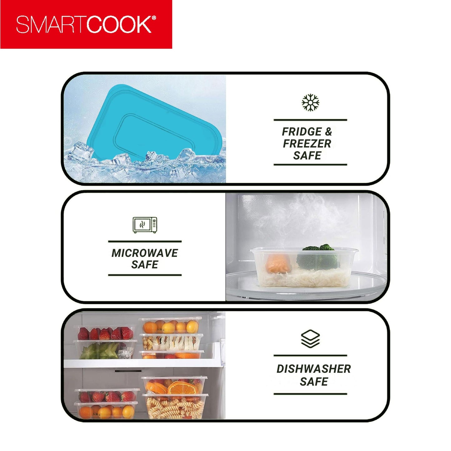 [SHOP] Smartcook 40 pcs Kitchen Food Storage Box Set (Blue), Food Storage Container, Refrigerator, Sugar Cookies Storage Box Case, Fruit, Vegetables, Meat, Sandwiches, Containers With Lids Utensils Airtight, Plastic food storage box