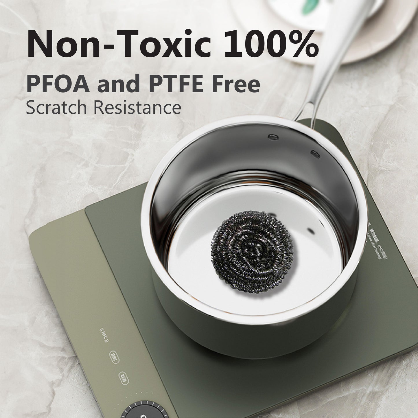 SmartCook Nonstick 2-Quart Stainless Steel Small Pan/Saucepan/Soup Pot Mini with Tempered Glass Lid - Chef's Classic Multipurpose Sauce Pot, Stay-Cool Handle, Compatible with All Stovetops, Dishwasher Safe pots and